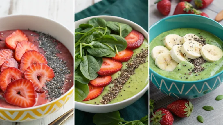 strawberry smoothie variations with spinach and banana