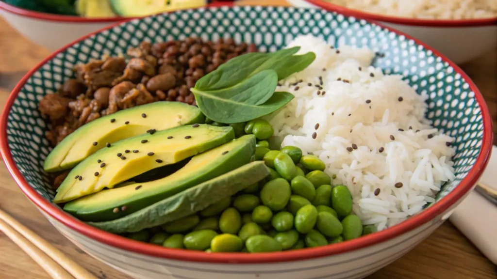 Vegan high protein lunch bowl a high protein lunch recipes for work