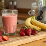 the best strawberry smoothie glass fresh fruits