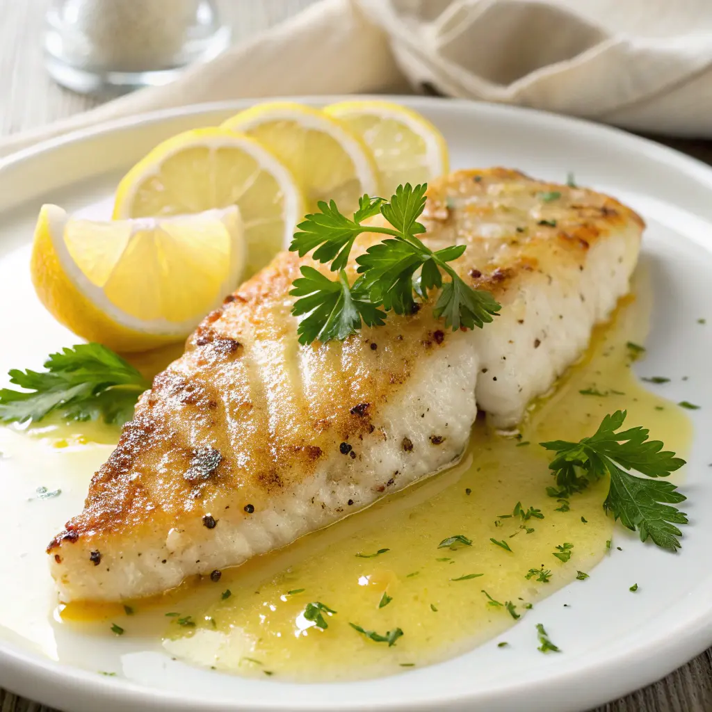 Zesty lemon butter fish fillet