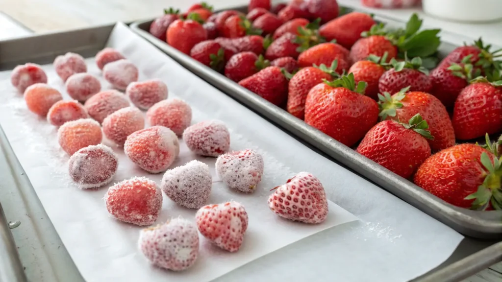frozen vs fresh strawberries for smoothie