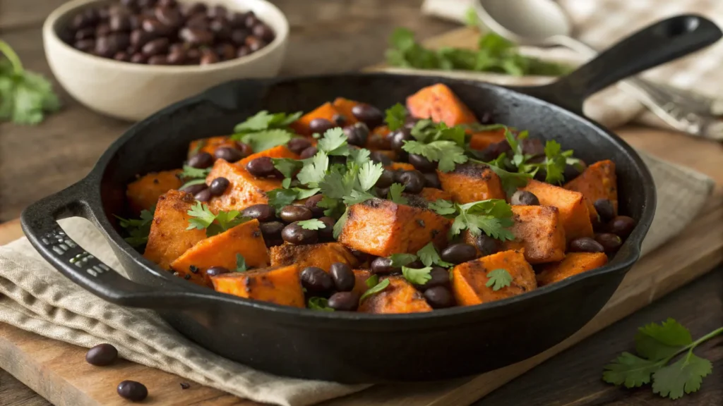 hot gluten free lunch recipe with sweet potatoes